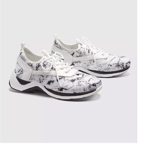 LIVI Dream Cloud Jogger Black & White Ink Blot Sneakers Lane Bryant NWT 11W - Picture 1 of 10